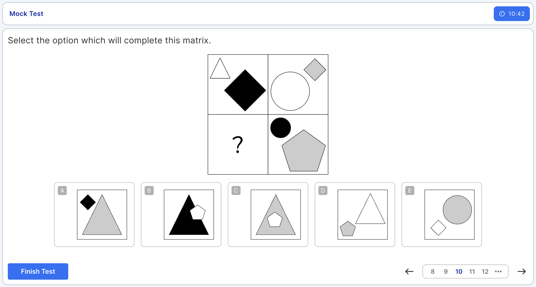 10TH GRADE CAT TEST visual data 5